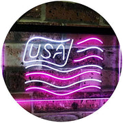 USA Flag LED Light Sign - LED Gift Works