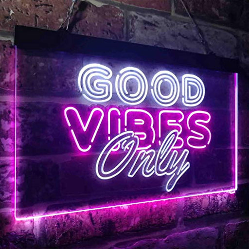 Good Vibes Only Party Room LED Light Sign - LED Gift Works