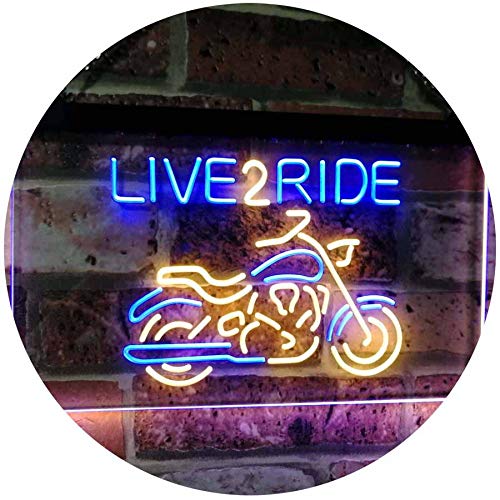 Motorcycle Live to Ride LED Light Sign - LED Gift Works