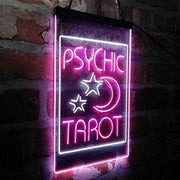 Psychic Tarot Reader Moon Stars LED Light Sign - LED Gift Works