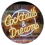 Cocktails & Dreams LED Light Sign - LED Gift Works