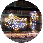 Cowboy Welcome to Las Vegas LED Light Sign - LED Gift Works