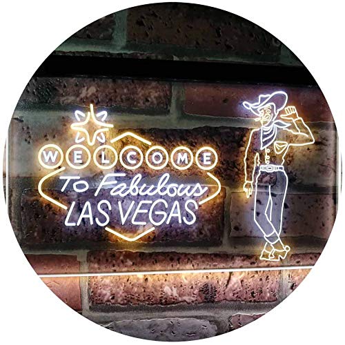 Cowboy Welcome to Las Vegas LED Light Sign - LED Gift Works