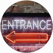 Entrance Left Arrow LED Light Sign - LED Gift Works