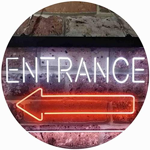 Entrance Left Arrow LED Light Sign - LED Gift Works