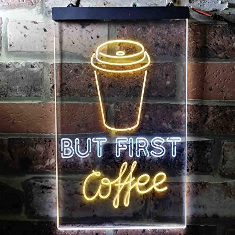But First Coffee LED Light Sign - LED Gift Works