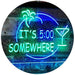 Cocktails It's Five O'Clock Somewhere LED Light Sign - Way Up Gifts