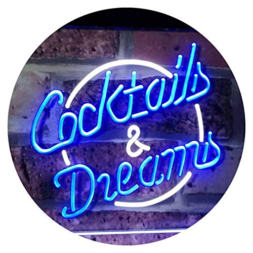 Cocktails & Dreams LED Light Sign - LED Gift Works