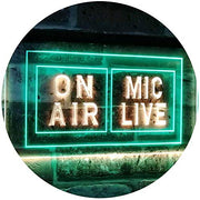 On Air Mic Live LED Light Sign - LED Gift Works