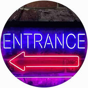 Entrance Left Arrow LED Light Sign - LED Gift Works