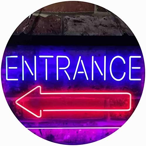 Entrance Left Arrow LED Light Sign - LED Gift Works