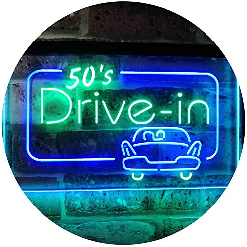 Movie Theater 50s Drive In LED Light Sign - LED Gift Works