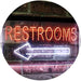 Left Restrooms Arrow LED Light Sign - Way Up Gifts