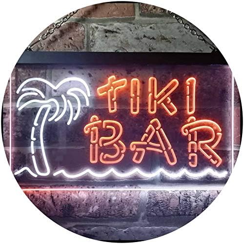 Tiki Bar Palm Tree LED Light Sign - LED Gift Works