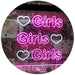 Hearts Girls Girls Girls LED Light Sign - Way Up Gifts