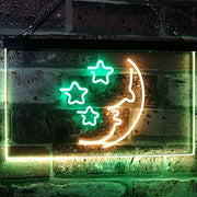 Moon & Stars Nightlight LED Light Sign - LED Gift Works