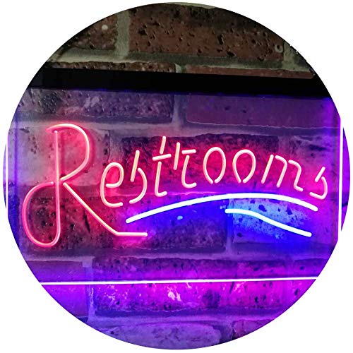 Restrooms LED Light Sign - Way Up Gifts