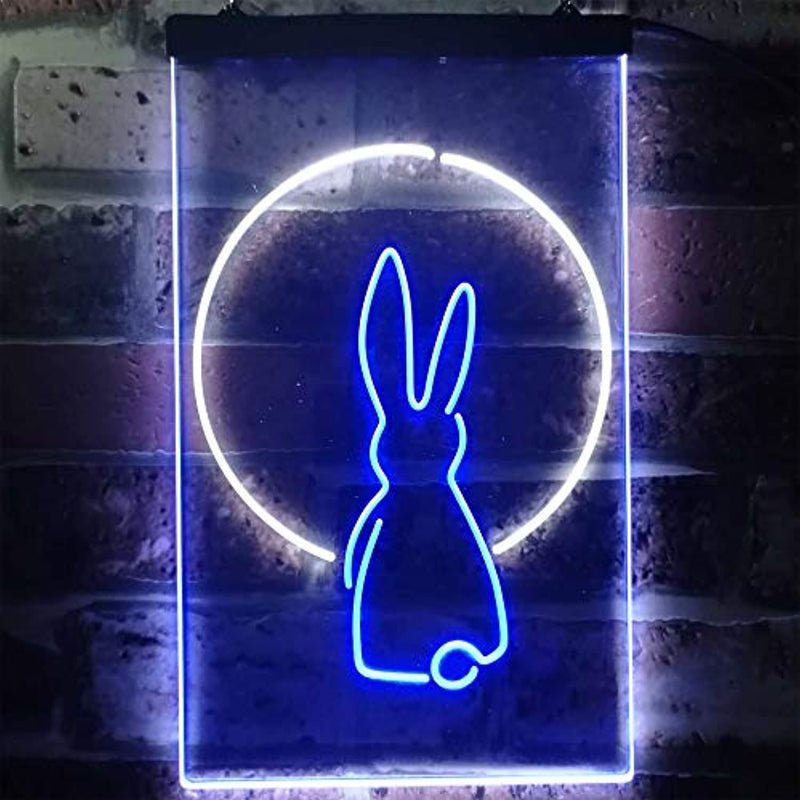 Rabbit Moon Window Display LED Light Sign - LED Gift Works