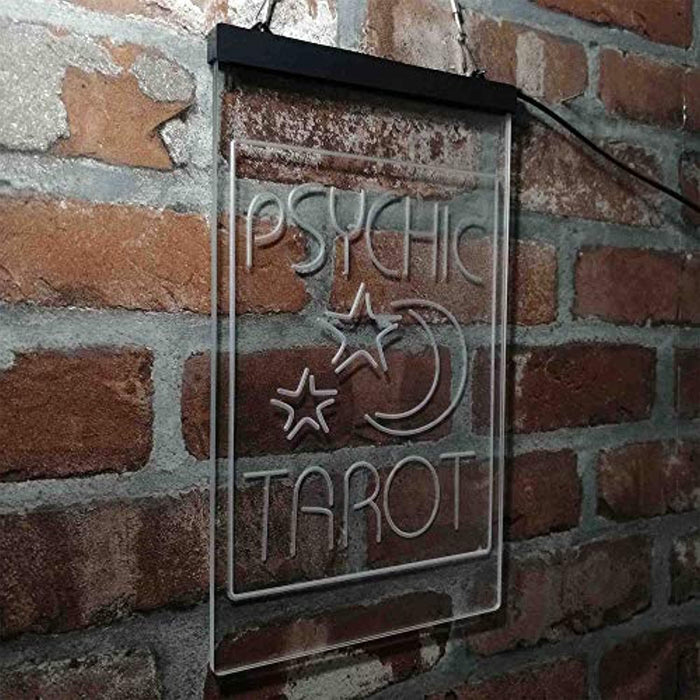 Psychic Tarot Reader Moon Stars LED Light Sign - Way Up Gifts