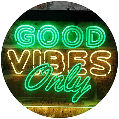Good Vibes Only Party Room LED Light Sign - Way Up Gifts