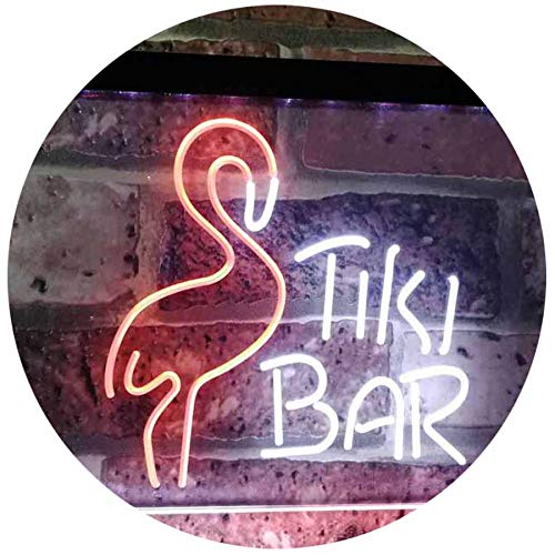 Flamingo Tiki Bar LED Light Sign - Way Up Gifts
