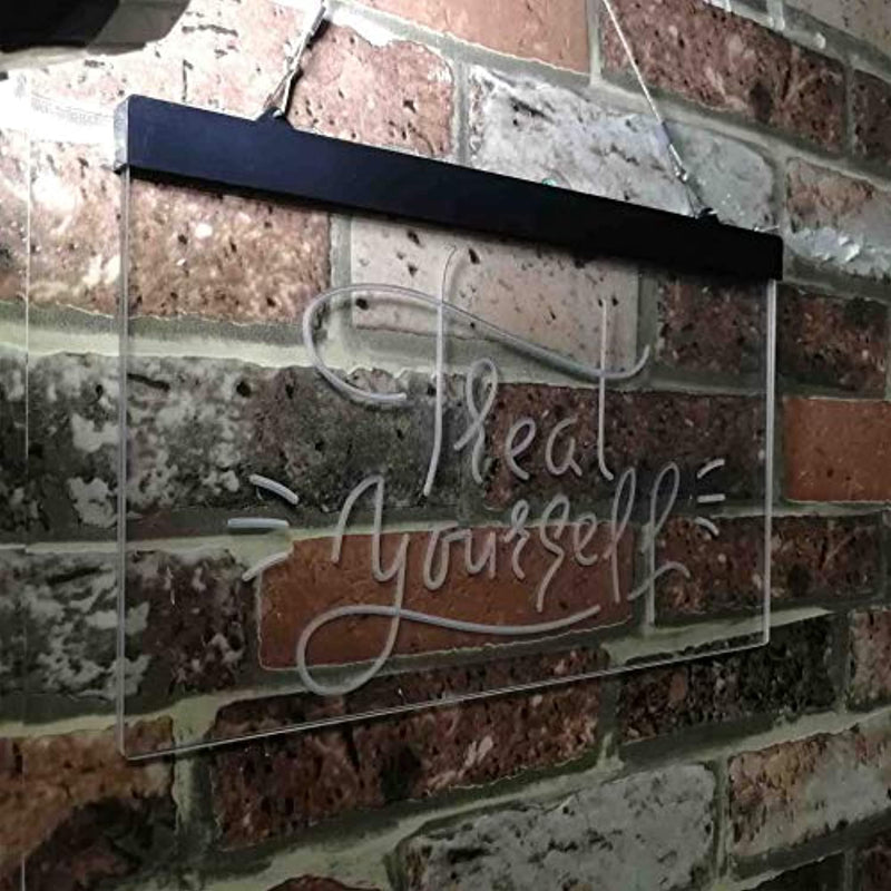 Treat Yourself Girl Bedroom Decoration LED Light Sign - LED Gift Works