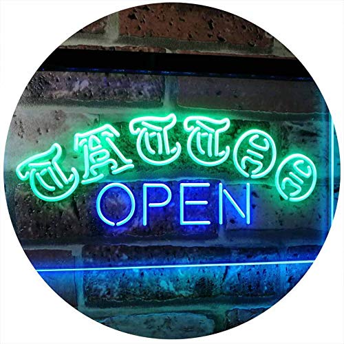 Tattoo Open LED Light Sign - LED Gift Works