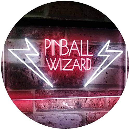 Arcade Game Room Pinball Wizard LED Light Sign - Way Up Gifts