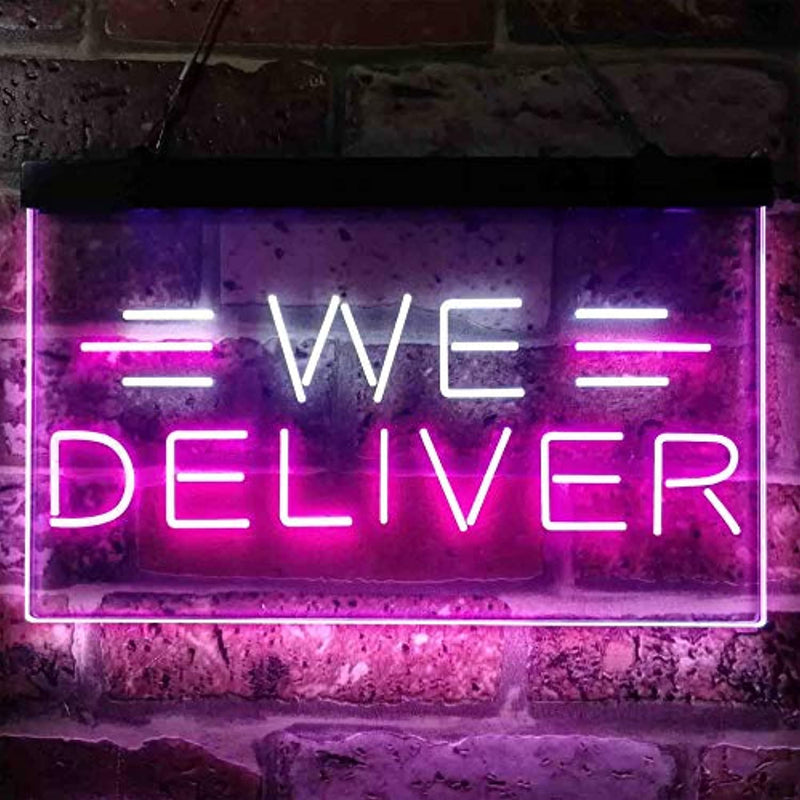 Restaurant Food Delivery We Deliver LED Light Sign - LED Gift Works