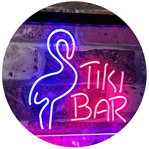 Flamingo Tiki Bar LED Light Sign - Way Up Gifts