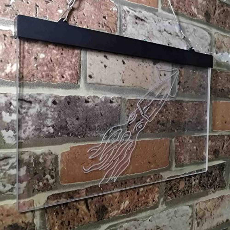 Squid Animal Ocean Display LED Light Sign - LED Gift Works