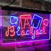 Poker Blackjack LED Light Sign - LED Gift Works