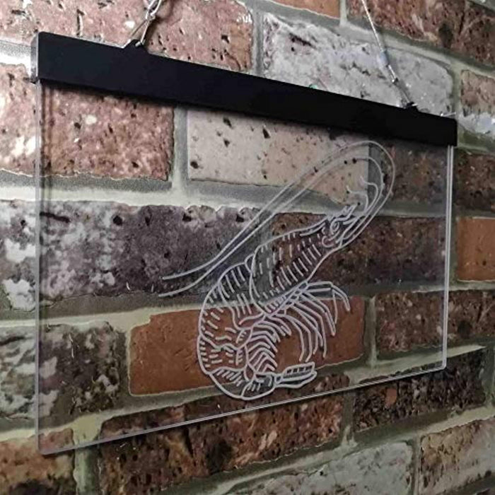 Shrimp Seafood Ocean Display LED Light Sign - Way Up Gifts