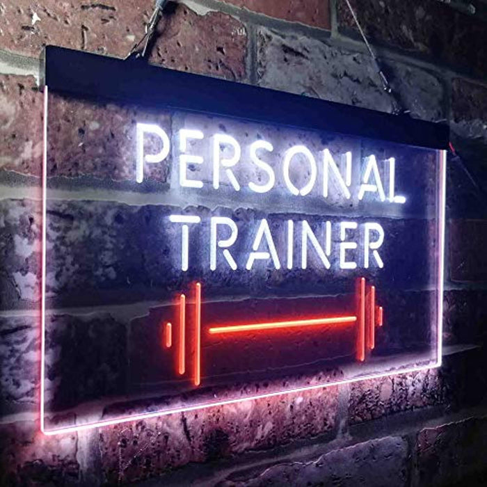 Personal Trainer Gym Fitness Center LED Light Sign - Way Up Gifts