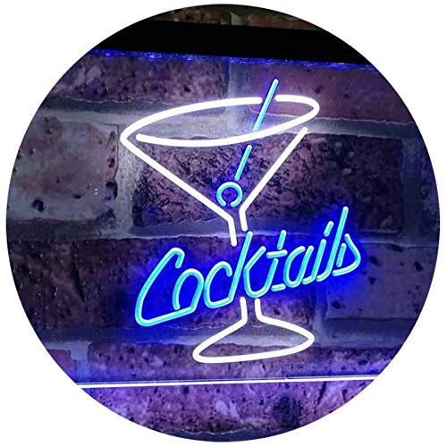 Cocktails LED Light Sign - LED Gift Works