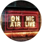 On Air Mic Live LED Light Sign - LED Gift Works