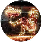 Cowgirl Welcome to Las Vegas LED Light Sign - LED Gift Works