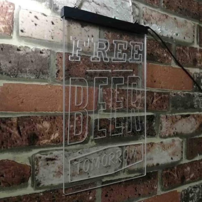 Free Beer Tomorrow LED Light Sign - Way Up Gifts