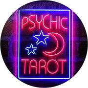 Psychic Tarot Reader Moon Stars LED Light Sign - LED Gift Works