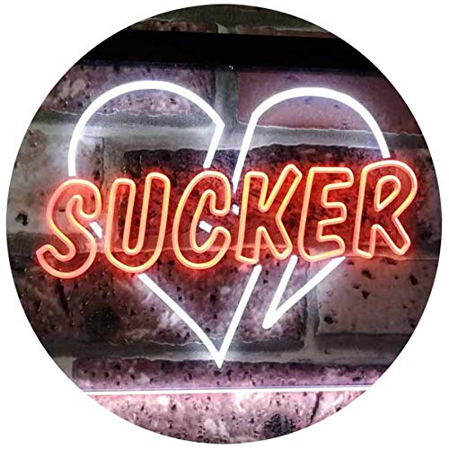 Love Broken Heart Sucker LED Light Sign - LED Gift Works