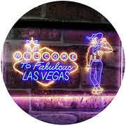 Cowboy Welcome to Las Vegas LED Light Sign - LED Gift Works