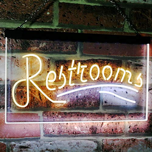 Restrooms LED Light Sign - Way Up Gifts