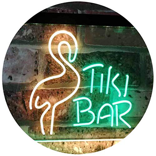 Flamingo Tiki Bar LED Light Sign - Way Up Gifts