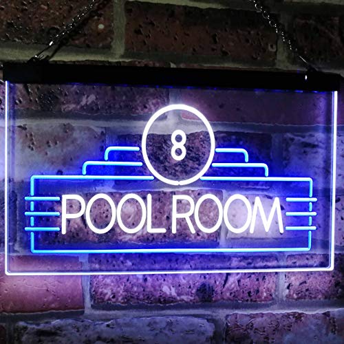Billiards Pool Room LED Light Sign - Way Up Gifts