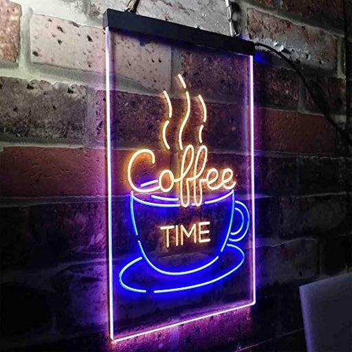 Coffee Time Cup Shop Cafe LED Light Sign - LED Gift Works