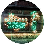 Cowboy Welcome to Las Vegas LED Light Sign - LED Gift Works