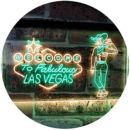 Cowboy Welcome to Las Vegas LED Light Sign - LED Gift Works