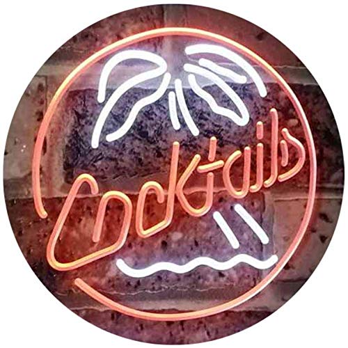 Palm Tree Cocktails LED Light Sign - LED Gift Works