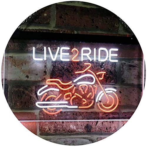 Motorcycle Live to Ride LED Light Sign - LED Gift Works