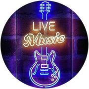 Live Music Electronic Guitar Lounge LED Light Sign - LED Gift Works